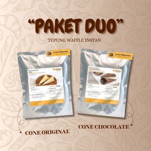 Paket Hemat Waffle Cone Instan – 2 Rasa
